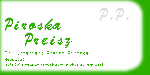 piroska preisz business card